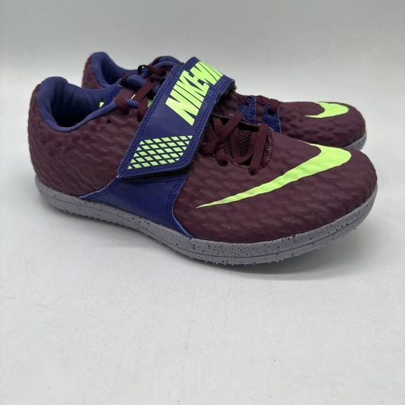Nike Other - Nike High jump elite Maroon and Neon Yellow Athletic Shoes